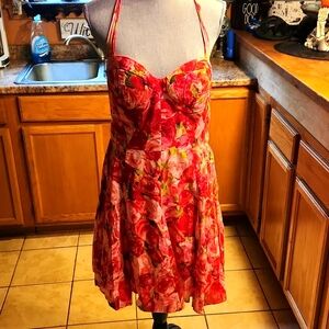 Betsey Johnson Floral Holter Dress size 14